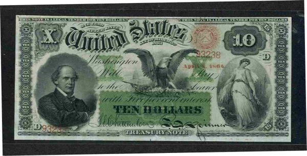 Fr.0196a 1863 $10 Interest Bearing Note 93238